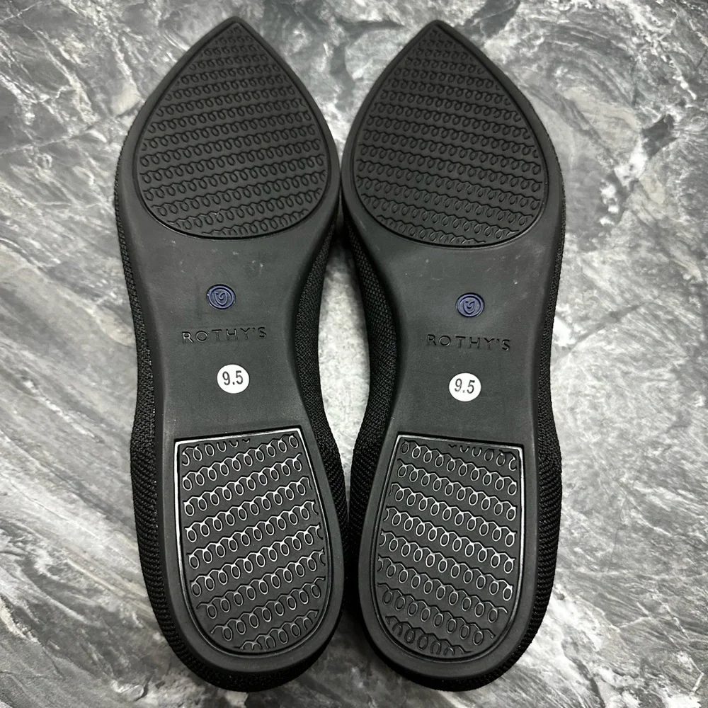 Brand New 🖤 Rothy’s The Point Classic Black Solid - Size 9.5 - Picture 8 of 13